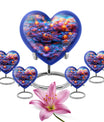 Cosmic Dragonfly Heart Urn