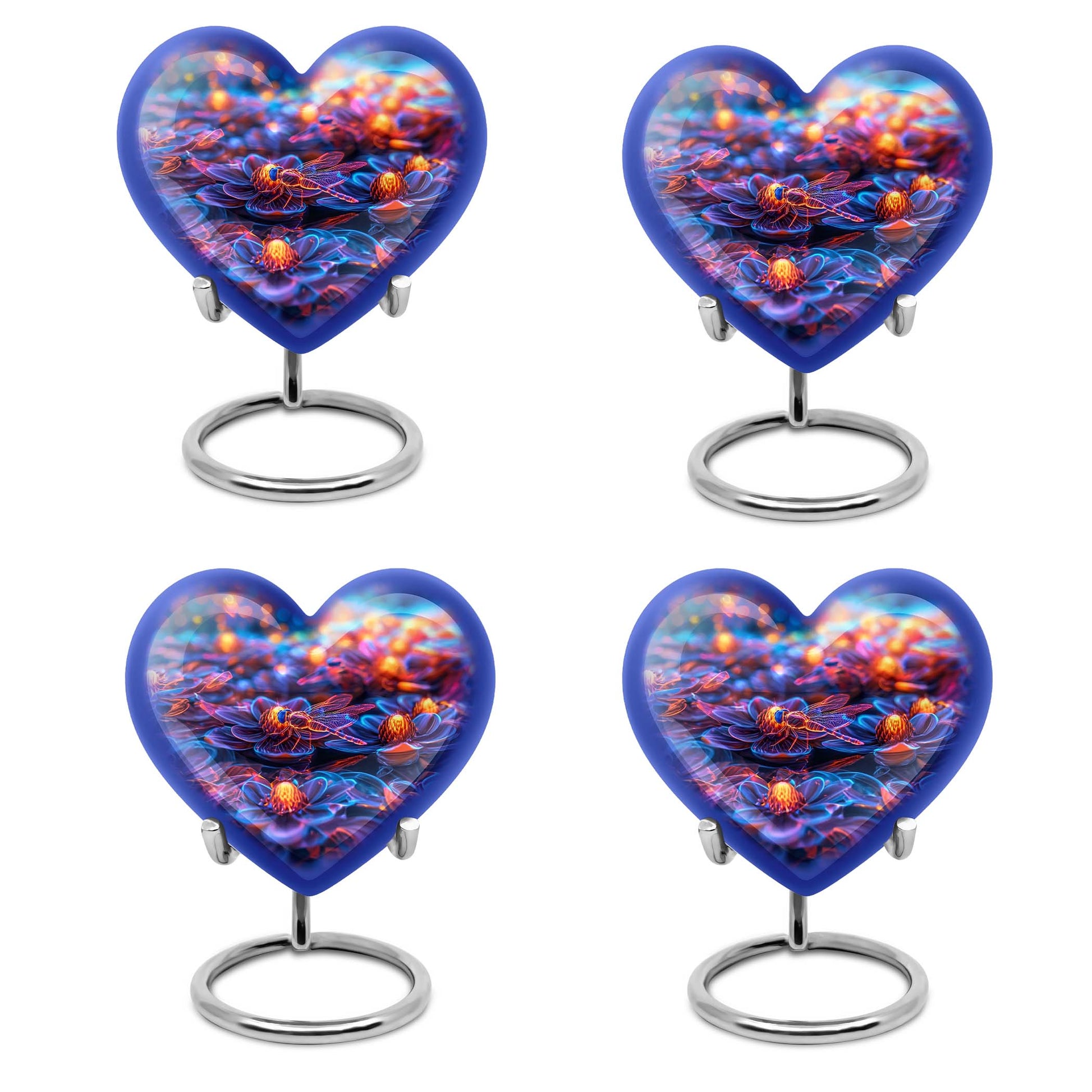 Cosmic Dragonfly Heart Urn