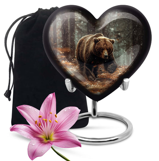 Large heart-shaped Bear Urn