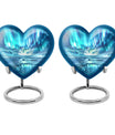 heart-shaped northern lights urn