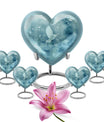 dove-designed heart urn