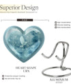 dove-designed heart urn