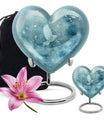 dove-designed heart urn