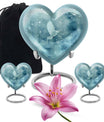 dove-designed heart urn