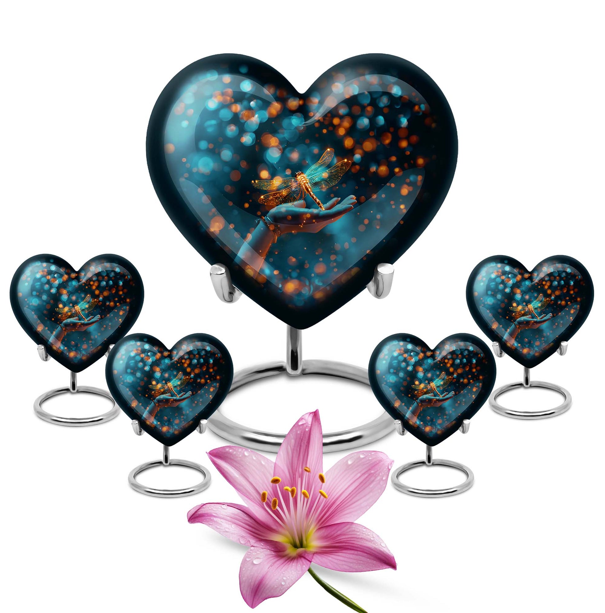 Heart Dragonfly Urn