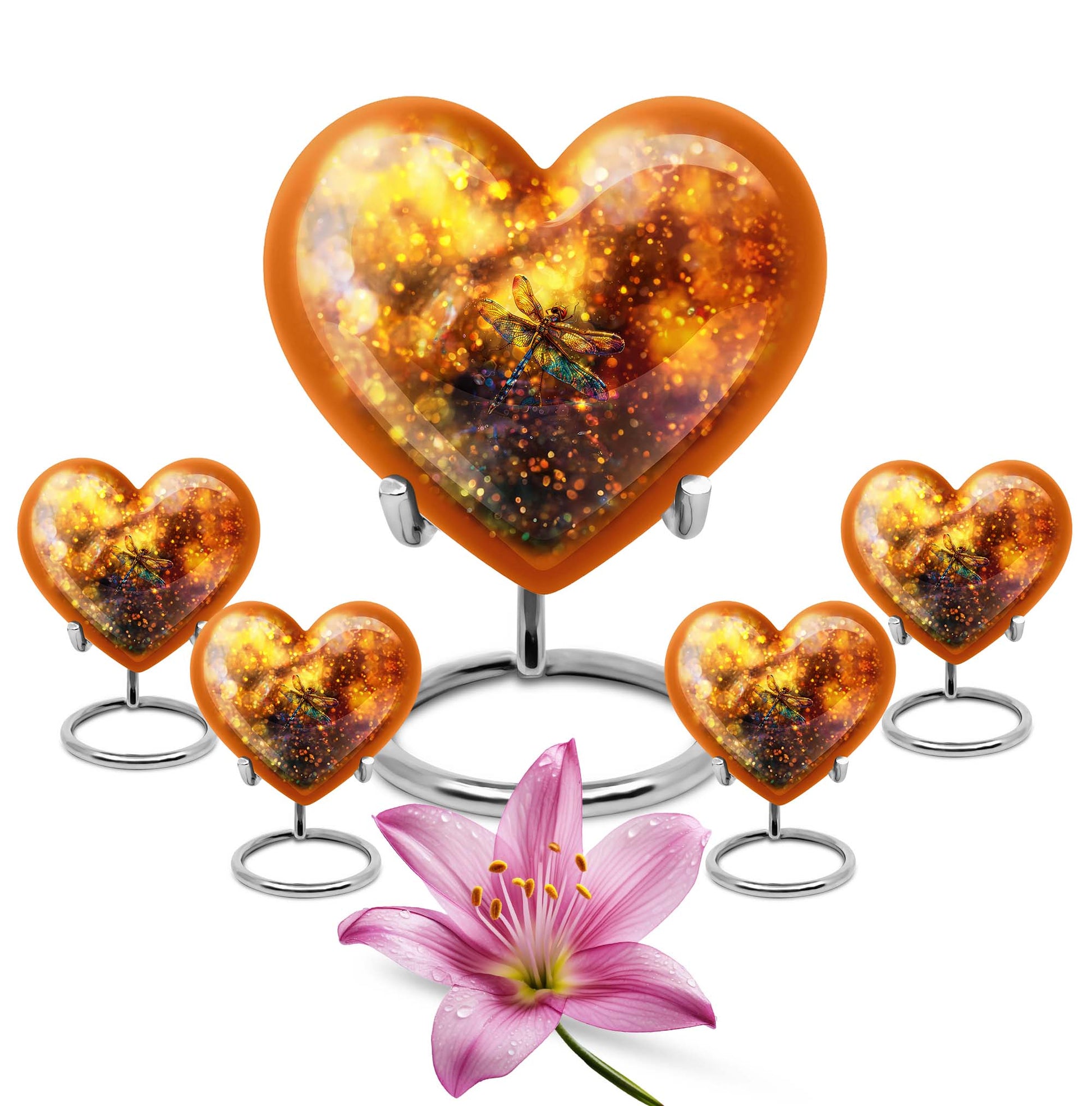 Heart Dragonfly Urn