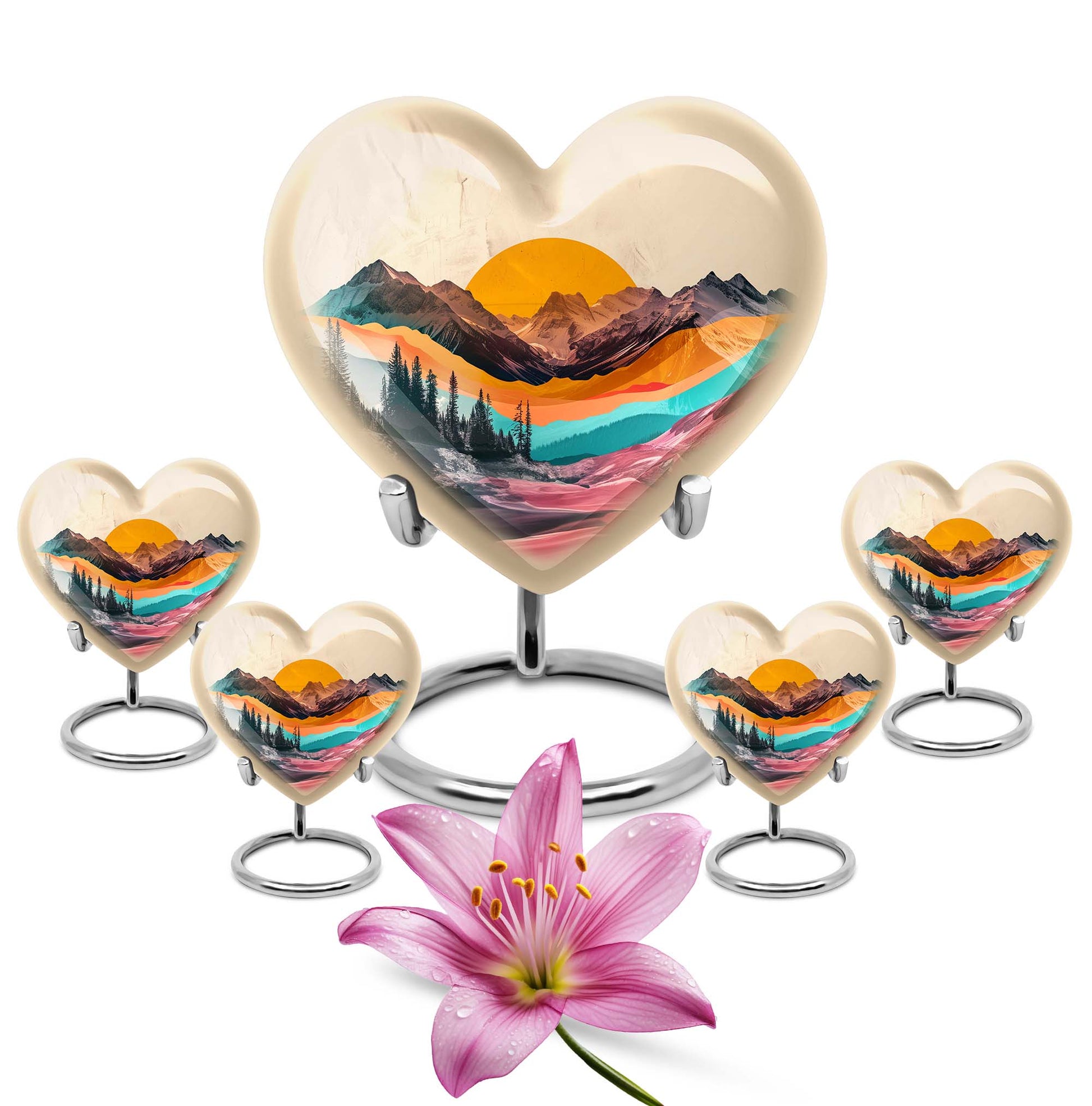 MOUNTAINS Heart Urn