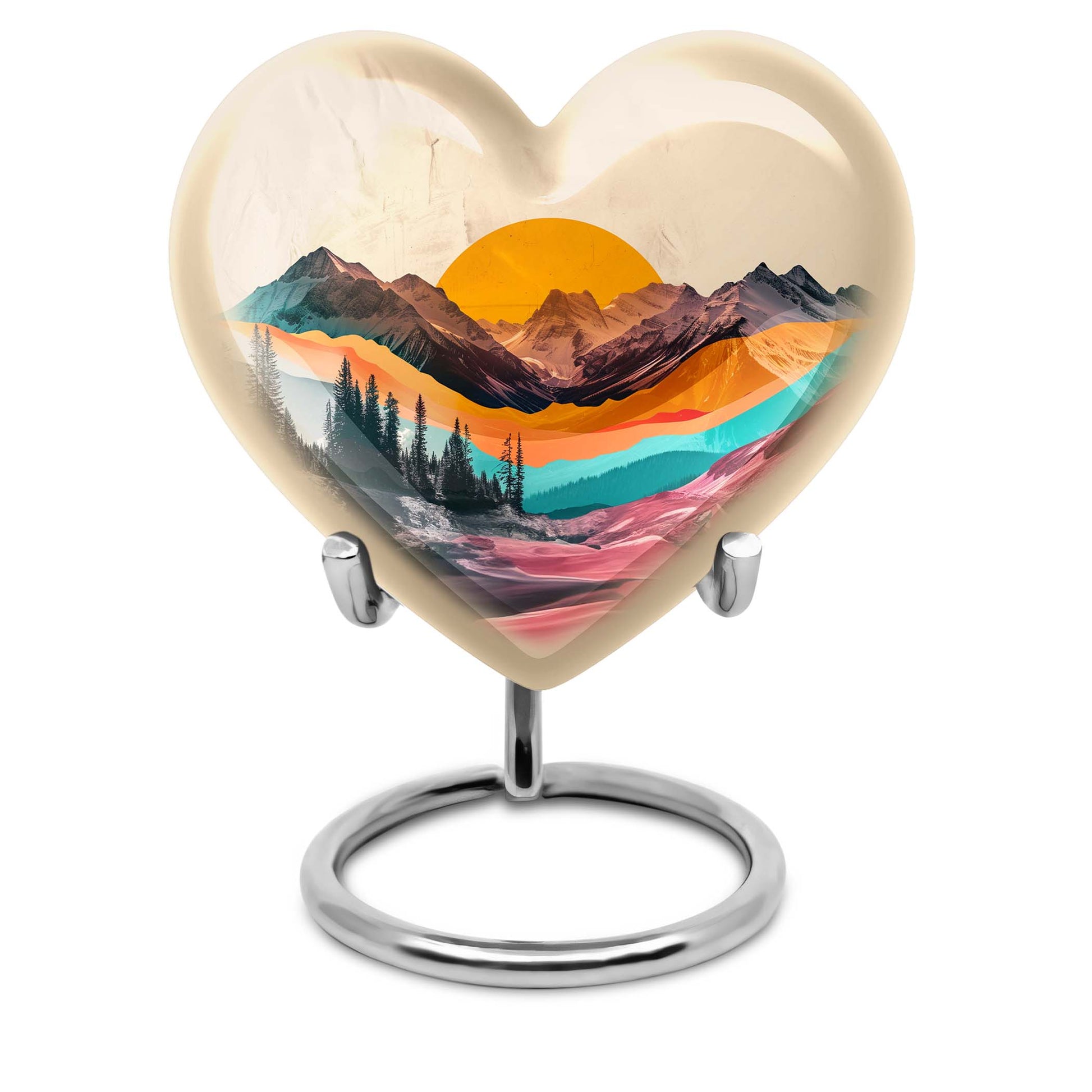 MOUNTAINS Heart Urn