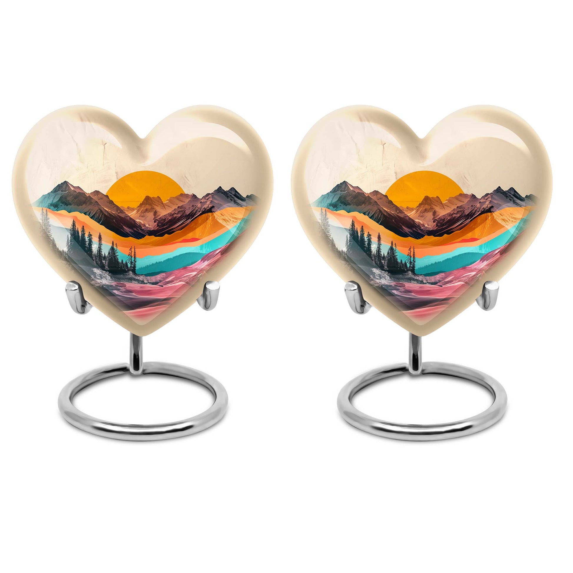 MOUNTAINS Heart Urn