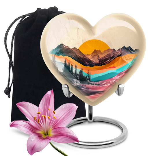 MOUNTAINS Heart Urn