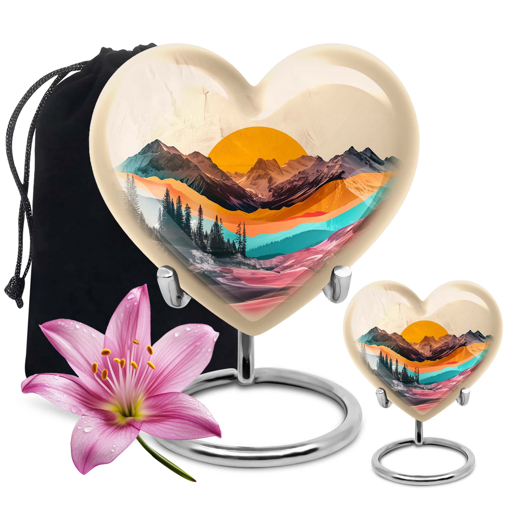 MOUNTAINS Heart Urn