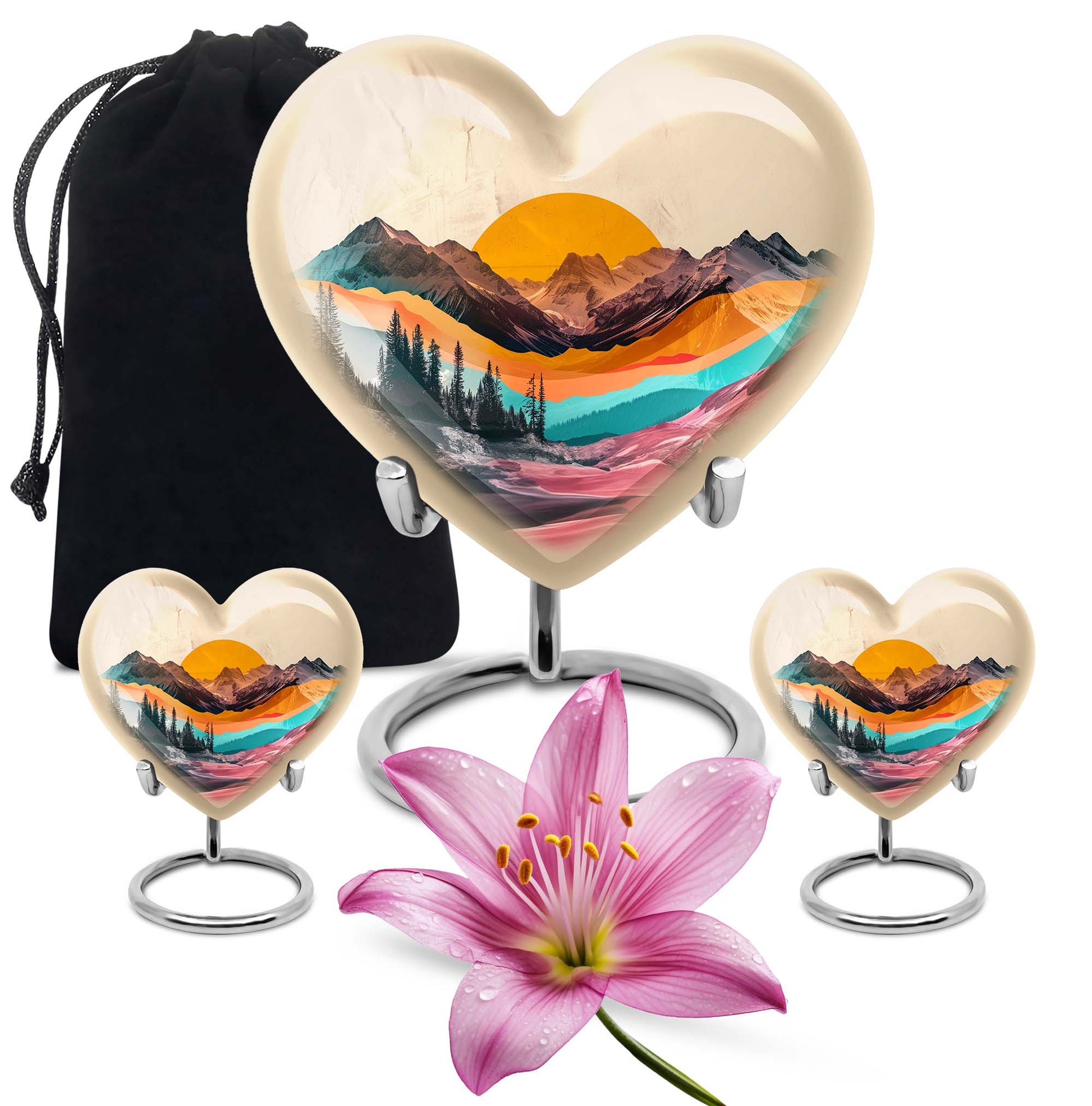 MOUNTAINS Heart Urn