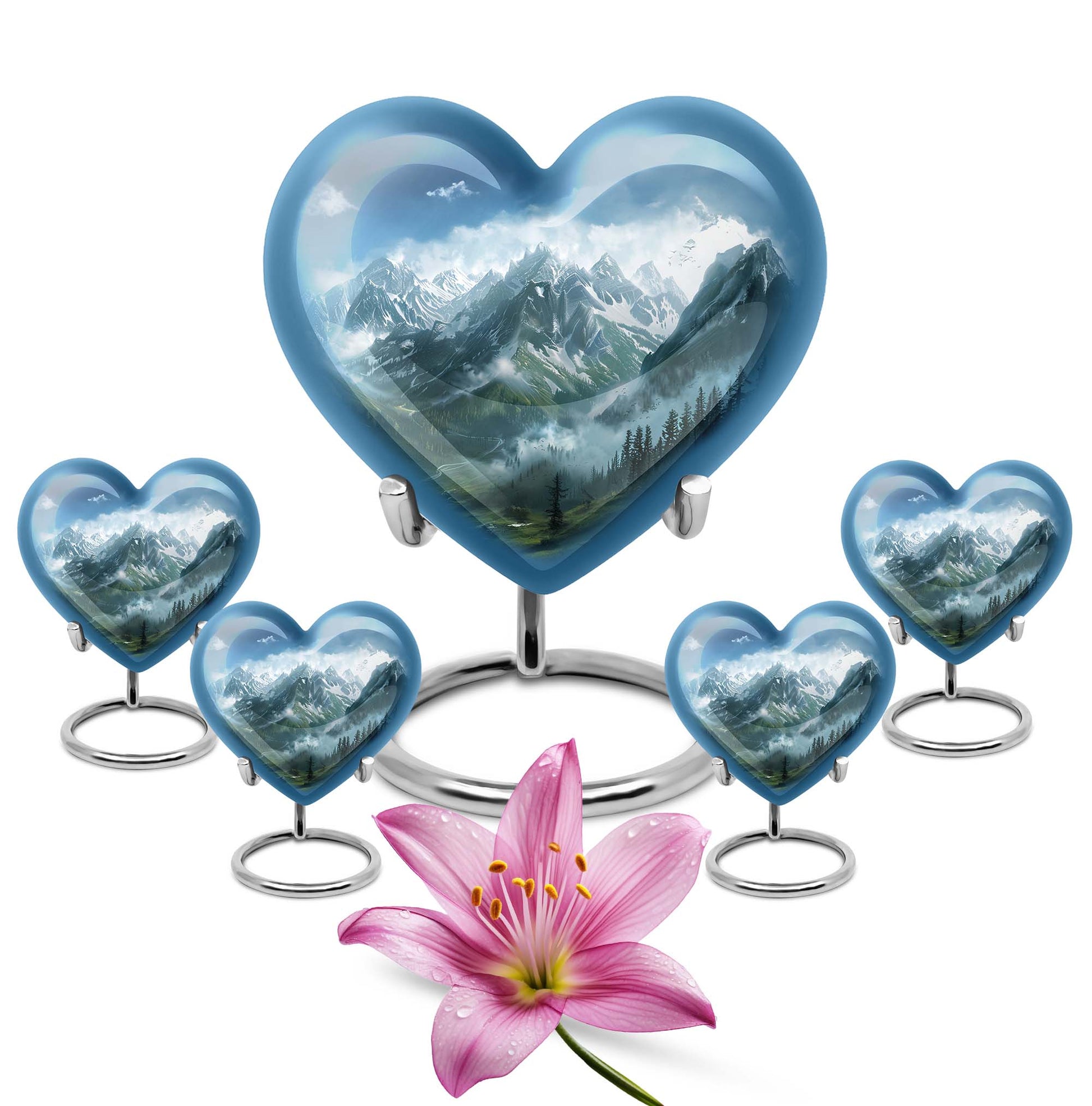  MOUNTAINS Heart Urn 