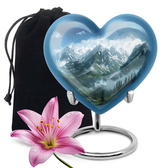  MOUNTAINS Heart Urn 