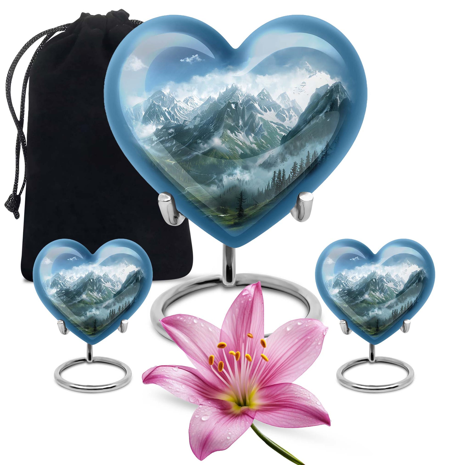  MOUNTAINS Heart Urn 