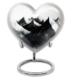 MOUNTAINS Heart Designed Medium Memorial Urn