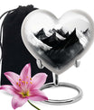 MOUNTAINS Heart Designed Medium Memorial Urn