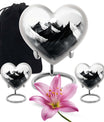 MOUNTAINS Heart Designed Medium Memorial Urn