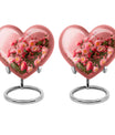 Heart shaped flower Urn for human ashes