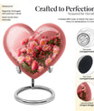 Heart shaped flower Urn for human ashes