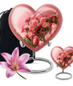 Heart shaped flower Urn for human ashes