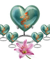 heart-themed flower urn