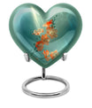 heart-themed flower urn