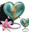 heart-themed flower urn