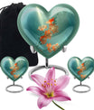 heart-themed flower urn