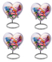 purple meadow heart-shaped funeral urn for mom