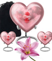 heart-shaped purple meadow urn