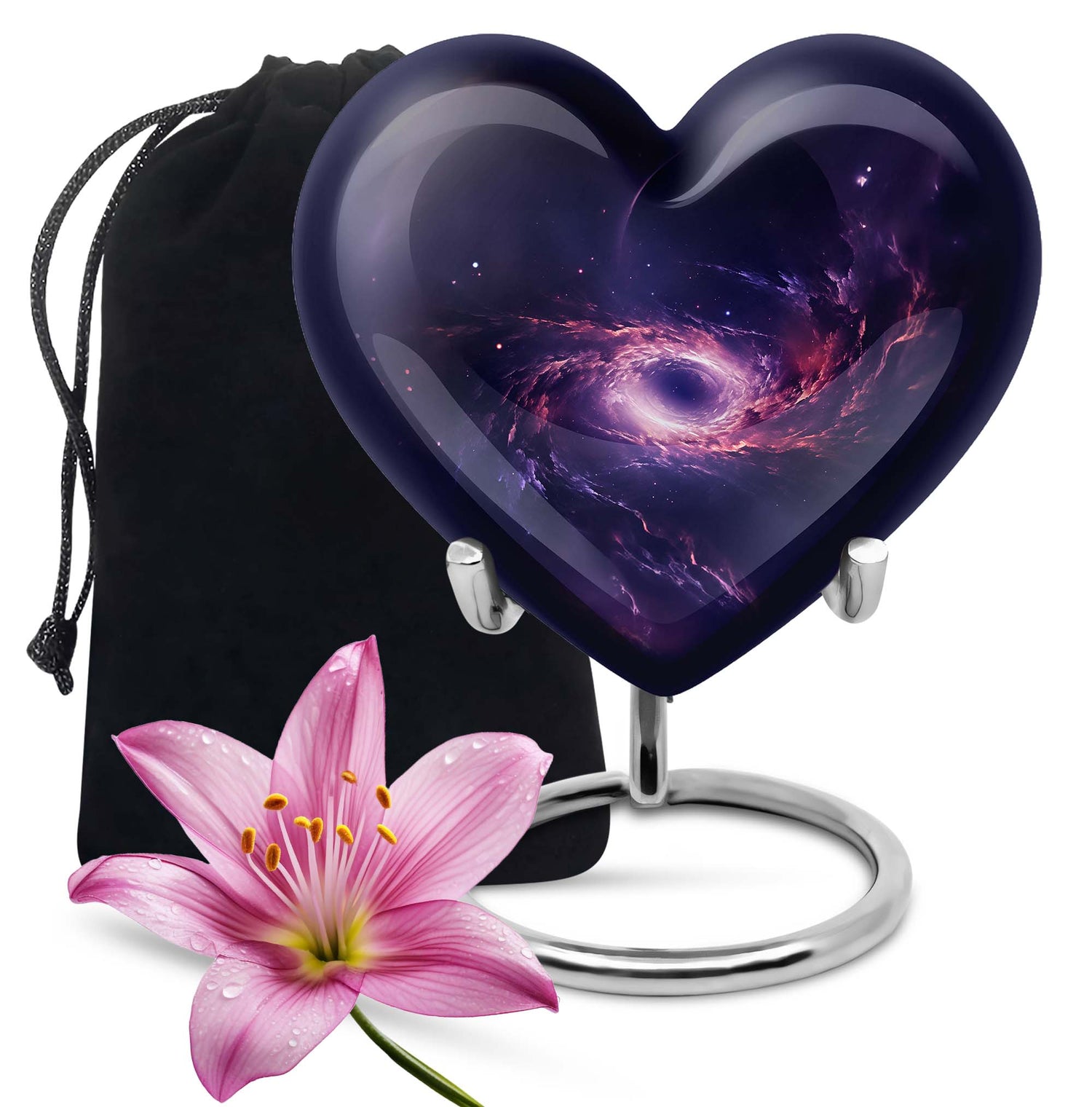 heart-shaped Galaxy urn