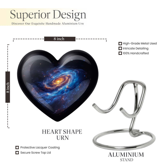 Galaxy heart urn