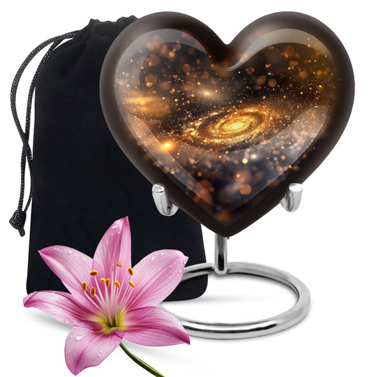 Galaxy Heart Cremation Urn