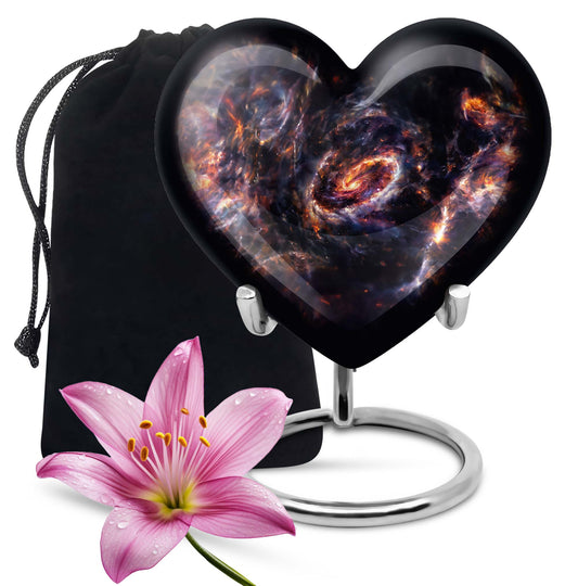 galaxy heart urn for adult female ashes