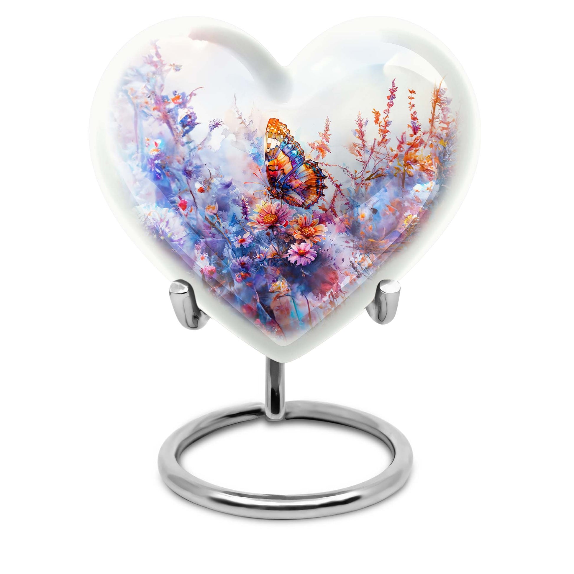 Heart-shaped Butterfly Urn