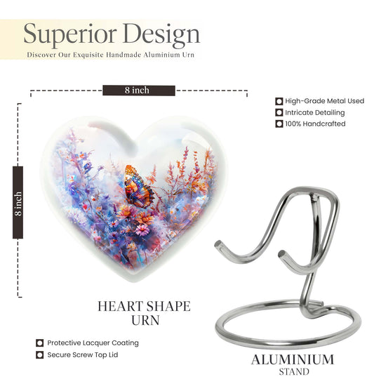 Heart-shaped Butterfly Urn