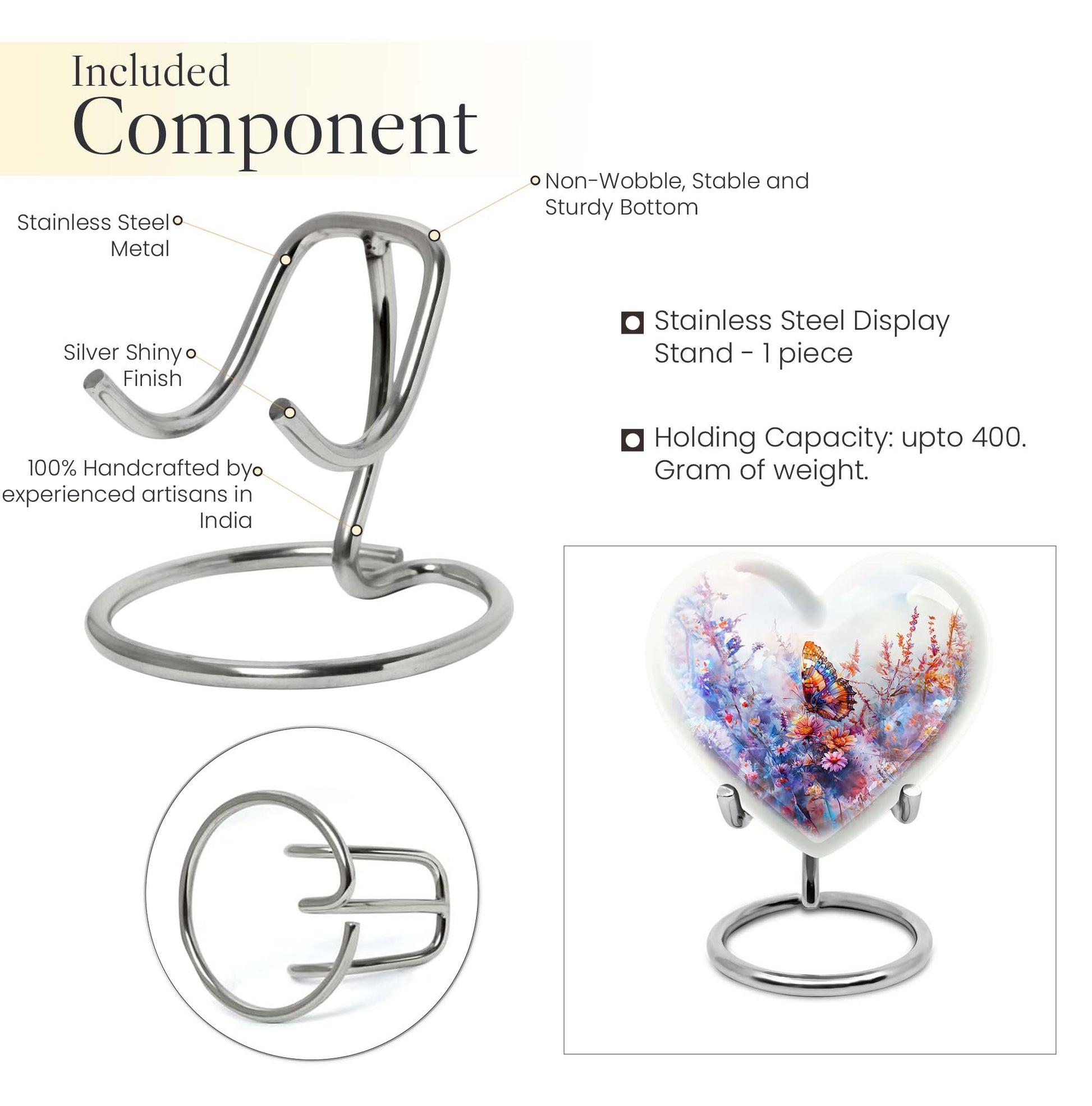 Heart-shaped Butterfly Urn