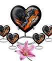 10-inch, heart-shaped Wolf Howling theme Abstract Urn for storing adult ashes