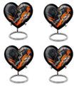 10-inch, heart-shaped Wolf Howling theme Abstract Urn for storing adult ashes