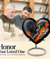 10-inch, heart-shaped Wolf Howling theme Abstract Urn for storing adult ashes