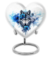 10-inch heart wolf urn with engraved names