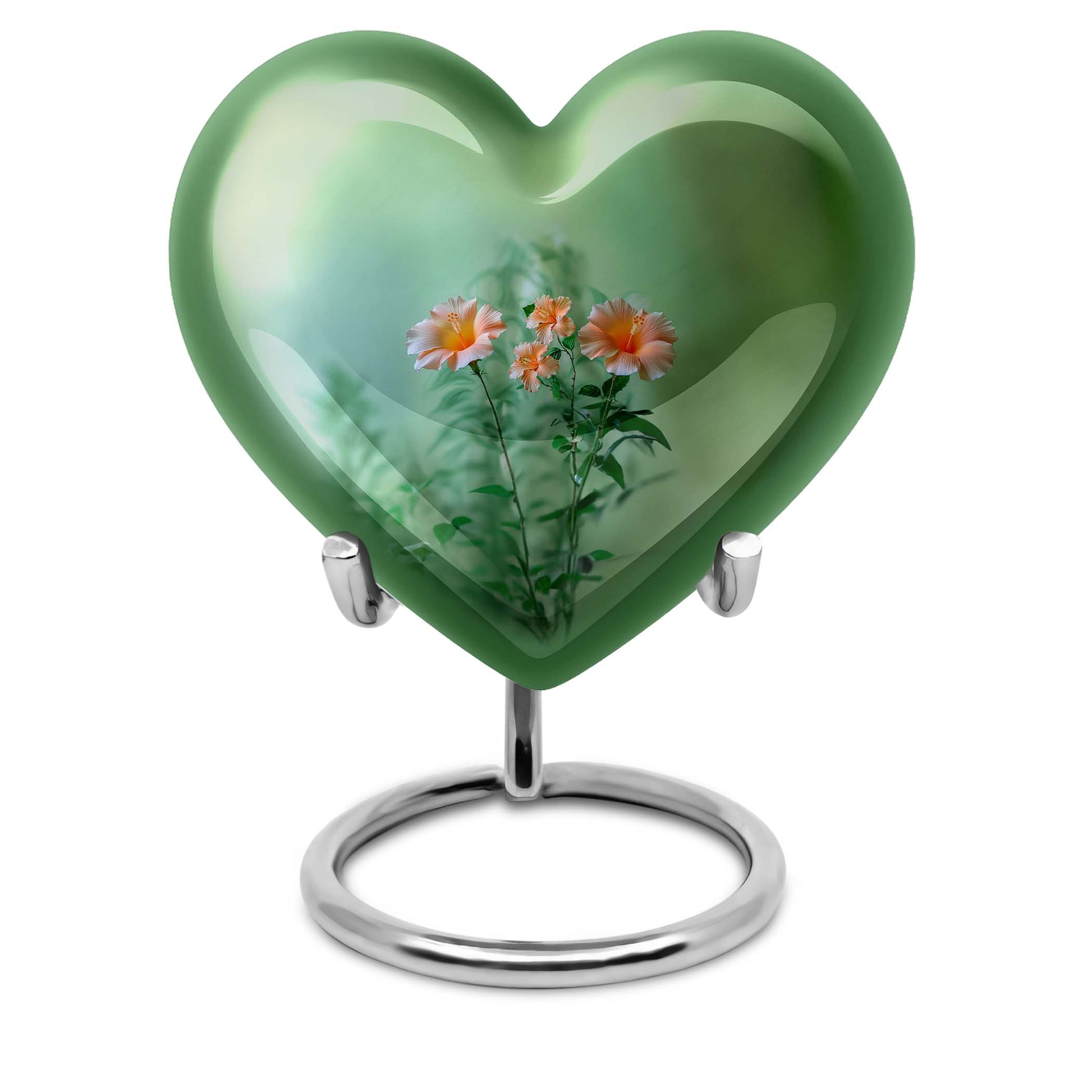 heart-shaped flowers Urn