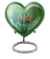 heart-shaped flowers Urn