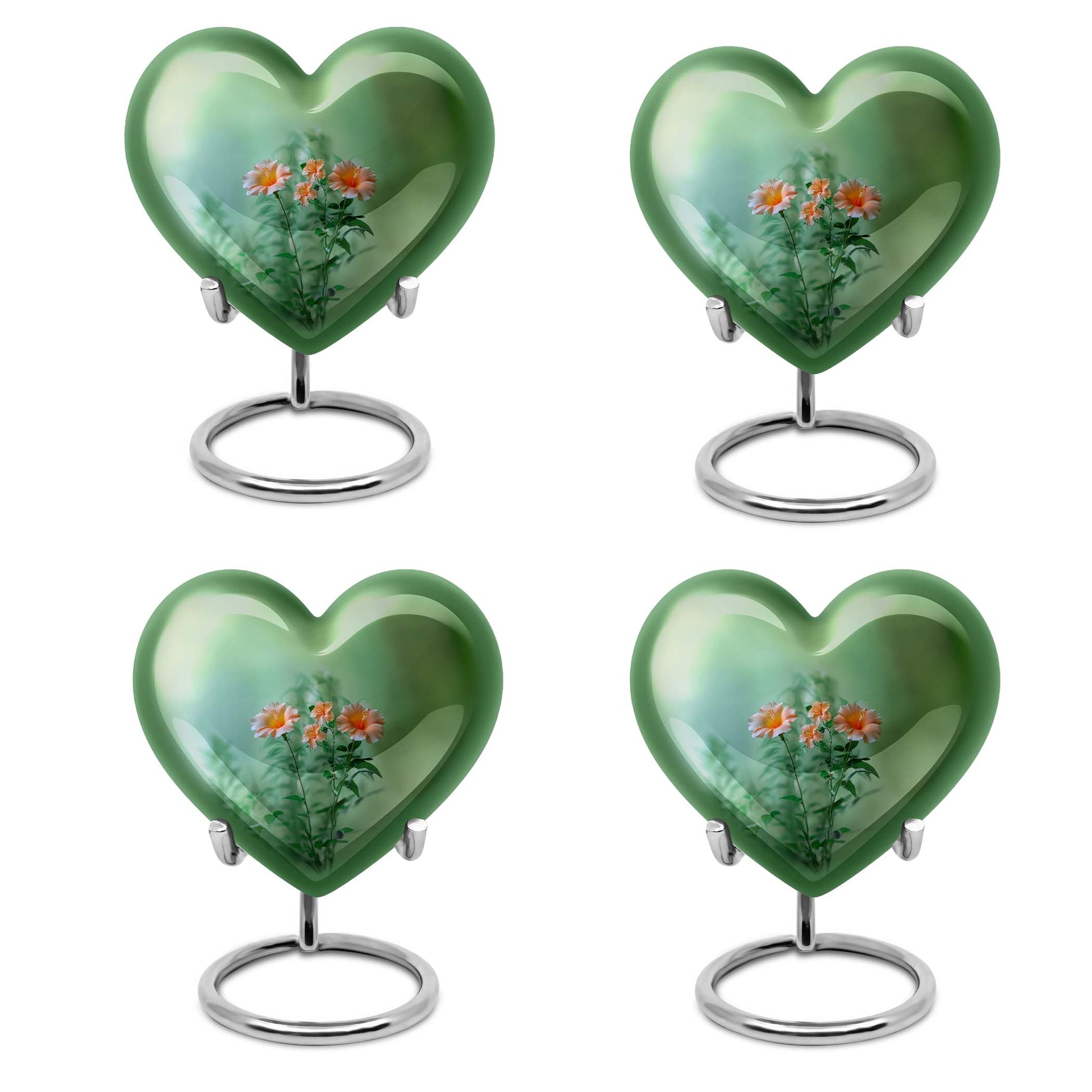 heart-shaped flowers Urn