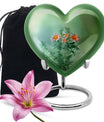 heart-shaped flowers Urn