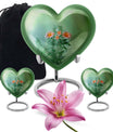 heart-shaped flowers Urn