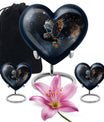 Owl Theme Large Urn With 2 Keepsake Urn