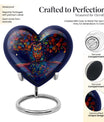 heart-shaped owl urn