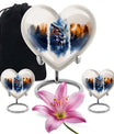 Owl Theme Large Urn With 2 Keepsake Urn